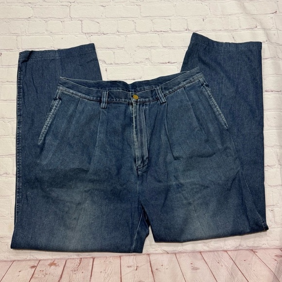 NAUTICA Jeans men’s blue denim slacks relaxed fit Vintage 80s 90s Size 36x34 EuC - Picture 7 of 14